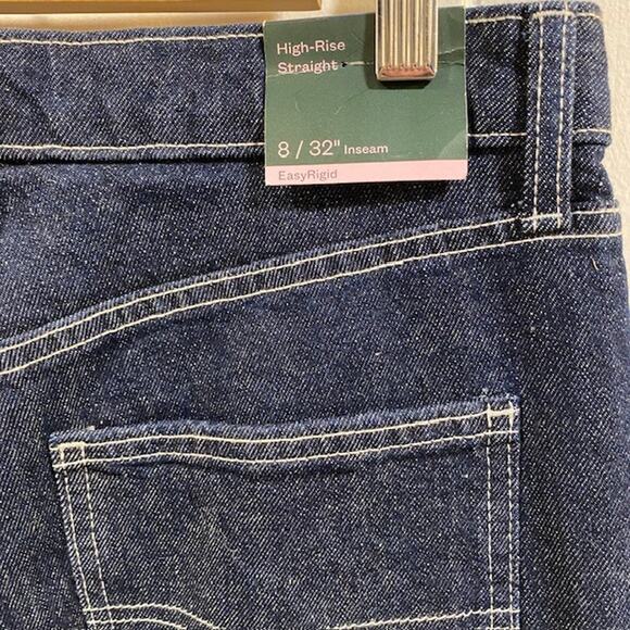 NEW w Tags WILD FABLE High Rise Straight Leg Carpenter Dark Wash Jeans Womens 8 - Picture 8 of 11